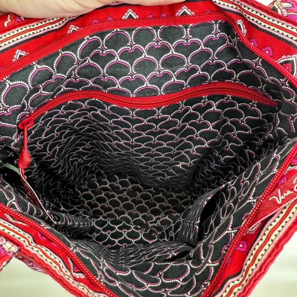 VERA BRADLEY Morgan Purse Handbag Frankly Scarlet Double Handle Red Satchel